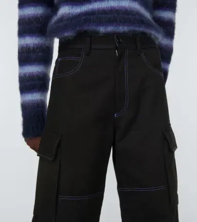 Marni Wide-leg cotton gabardine cargo pants | Thumbnail 4 Marni Wide-leg cotton gabardine cargo pants | Thumbnail 4