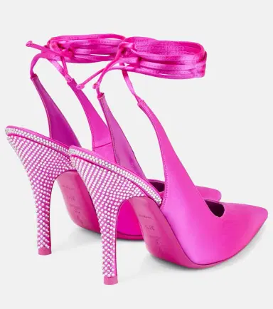 The Attico Venus embellished satin pumps | Thumbnail 2 The Attico Venus embellished satin pumps | Thumbnail 2