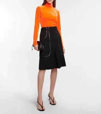 Victoria Beckham Velvet turtleneck top | Thumbnail 4 Victoria Beckham Velvet turtleneck top | Thumbnail 4