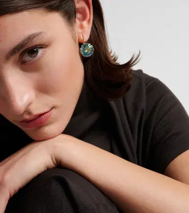 Ileana Makri 18kt gold earrings with topaz | Thumbnail 3 Ileana Makri 18kt gold earrings with topaz | Thumbnail 3