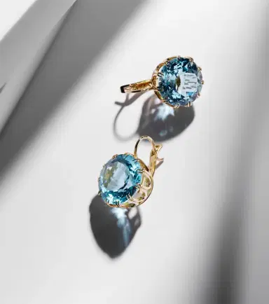 Ileana Makri 18kt gold earrings with topaz | Thumbnail 5 Ileana Makri 18kt gold earrings with topaz | Thumbnail 5