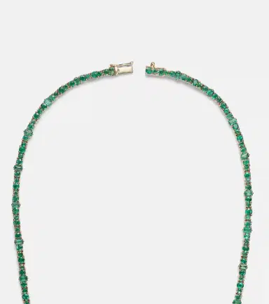 Ileana Makri Rivulet 18kt gold tennis necklace with emeralds | Thumbnail 2 Ileana Makri Rivulet 18kt gold tennis necklace with emeralds | Thumbnail 2