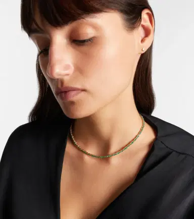 Ileana Makri Rivulet 18kt gold tennis necklace with emeralds | Thumbnail 5 Ileana Makri Rivulet 18kt gold tennis necklace with emeralds | Thumbnail 5