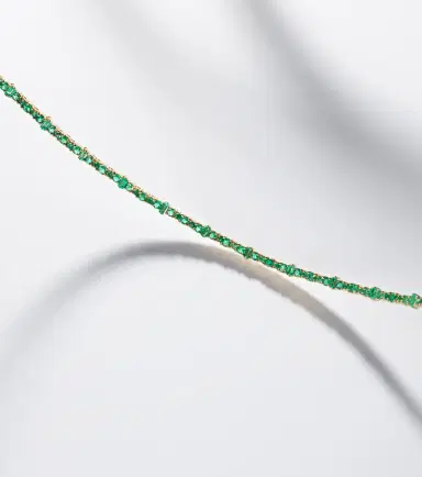 Ileana Makri Rivulet 18kt gold tennis necklace with emeralds | Thumbnail 6 Ileana Makri Rivulet 18kt gold tennis necklace with emeralds | Thumbnail 6