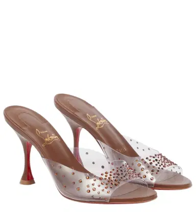 Christian Louboutin Nudes Degramule embellished mules | Thumbnail 1 Christian Louboutin Nudes Degramule embellished mules | Thumbnail 1