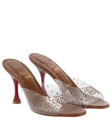Christian Louboutin Nudes Degramule embellished mules | Thumbnail 1 Christian Louboutin Nudes Degramule embellished mules | Thumbnail 1