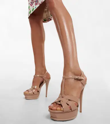 Saint Laurent Tribute 135 patent leather platform sandals | Thumbnail 6 Saint Laurent Tribute 135 patent leather platform sandals | Thumbnail 6