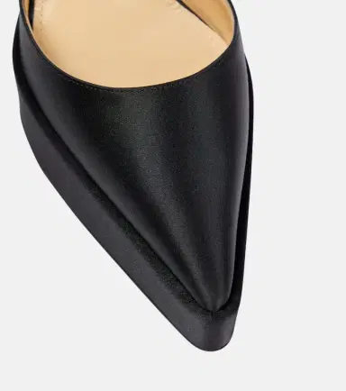 Mach & Mach Bow Chain embellished satin platform pumps | Thumbnail 4 Mach & Mach Bow Chain embellished satin platform pumps | Thumbnail 4