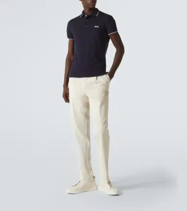 Zegna Cotton-blend polo shirt | Thumbnail 4 Zegna Cotton-blend polo shirt | Thumbnail 4