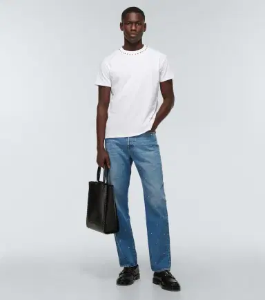 Valentino Rockstud cotton denim jeans | Thumbnail 2 Valentino Rockstud cotton denim jeans | Thumbnail 2