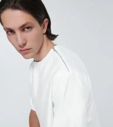 Jil Sander Blouson silk blend T-shirt | Thumbnail 4 Jil Sander Blouson silk blend T-shirt | Thumbnail 4
