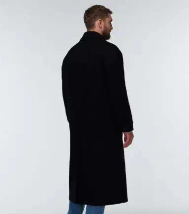 Valentino Leather-trimmed wool overcoat | Thumbnail 2 Valentino Leather-trimmed wool overcoat | Thumbnail 2