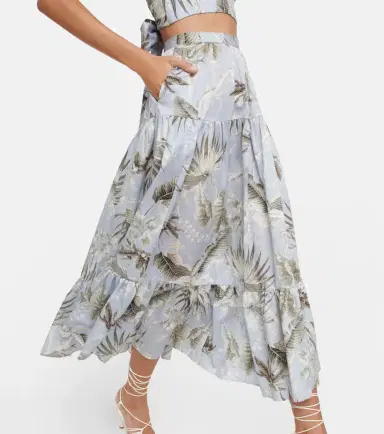 Erdem Olympia printed cotton midi skirt | Thumbnail 5 Erdem Olympia printed cotton midi skirt | Thumbnail 5