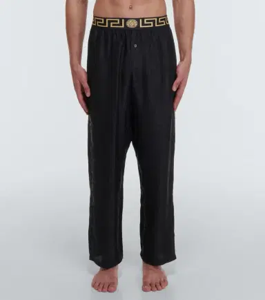 Versace Barocco silk twill pajama bottoms | Thumbnail 2 Versace Barocco silk twill pajama bottoms | Thumbnail 2