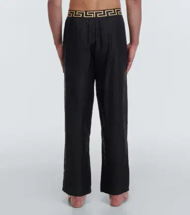 Versace Barocco silk twill pajama bottoms | Thumbnail 3 Versace Barocco silk twill pajama bottoms | Thumbnail 3