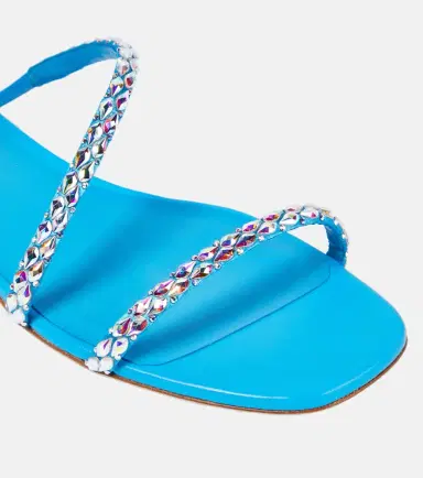 René Caovilla Crystal-embellished satin sandals | Thumbnail 4 René Caovilla Crystal-embellished satin sandals | Thumbnail 4