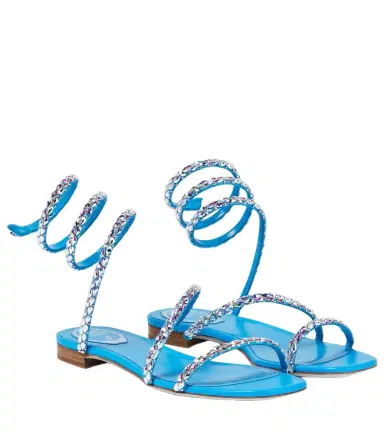 René Caovilla Crystal-embellished satin sandals | Thumbnail 1 René Caovilla Crystal-embellished satin sandals | Thumbnail 1