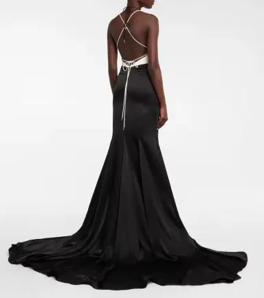 David Koma Embellished cady and satin gown | Thumbnail 2 David Koma Embellished cady and satin gown | Thumbnail 2