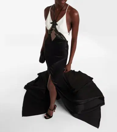 David Koma Embellished cady and satin gown | Thumbnail 5 David Koma Embellished cady and satin gown | Thumbnail 5