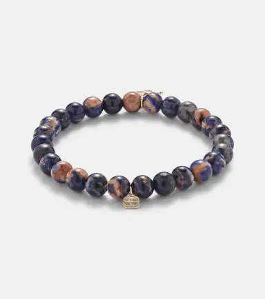 Sydney Evan 14kt gold beaded bracelet with sapphires and sodalite | Thumbnail 2 Sydney Evan 14kt gold beaded bracelet with sapphires and sodalite | Thumbnail 2