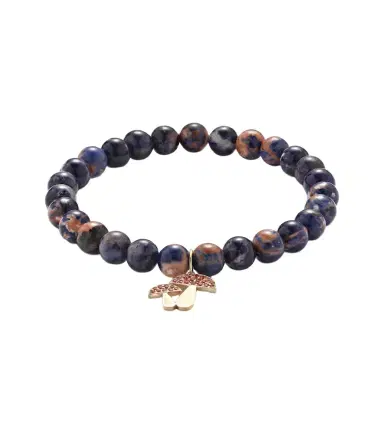Sydney Evan 14kt gold beaded bracelet with sapphires and sodalite | Thumbnail 1 Sydney Evan 14kt gold beaded bracelet with sapphires and sodalite | Thumbnail 1
