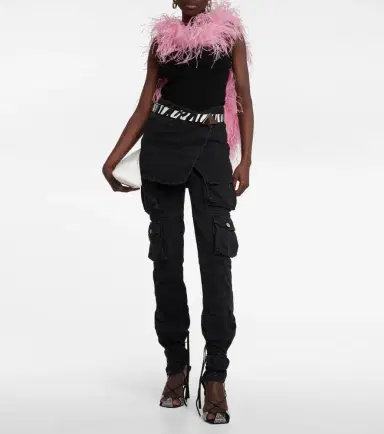 The Attico Feather-trimmed knitted top | Thumbnail 2 The Attico Feather-trimmed knitted top | Thumbnail 2