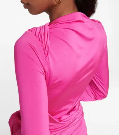 Victoria Beckham Jersey wrap top | Thumbnail 2 Victoria Beckham Jersey wrap top | Thumbnail 2
