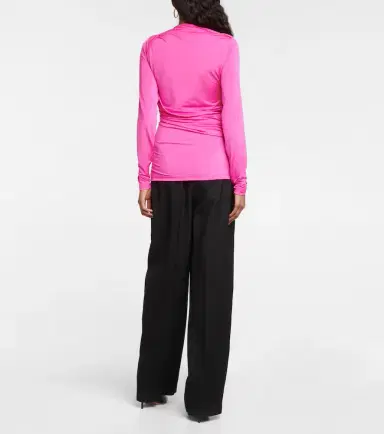 Victoria Beckham Jersey wrap top | Thumbnail 4 Victoria Beckham Jersey wrap top | Thumbnail 4
