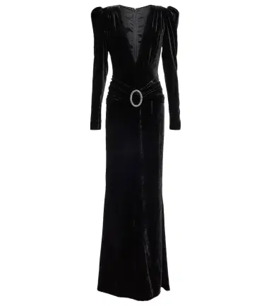 Alessandra Rich Embellished velvet gown | Thumbnail 1 Alessandra Rich Embellished velvet gown | Thumbnail 1