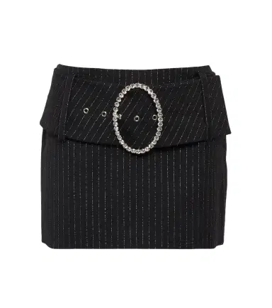 Alessandra Rich Low-rise wool-blend pinstriped miniskirt | Thumbnail 1 Alessandra Rich Low-rise wool-blend pinstriped miniskirt | Thumbnail 1