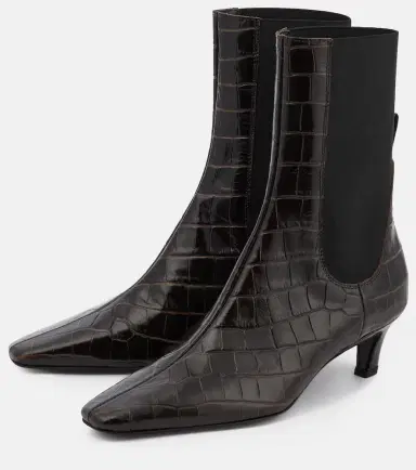 TOTEME Croc-effect leather ankle boots | Thumbnail 6 TOTEME Croc-effect leather ankle boots | Thumbnail 6