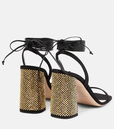Miu Miu Embellished satin sandals | Thumbnail 5 Miu Miu Embellished satin sandals | Thumbnail 5