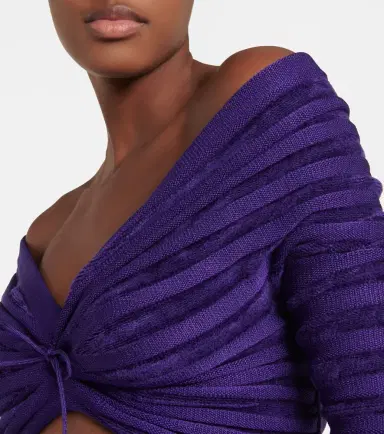 Alaïa Alaïa Off-shoulder cinched top | Thumbnail 2 Alaïa Alaïa Off-shoulder cinched top | Thumbnail 2