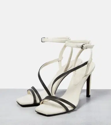 Brunello Cucinelli Embellished leather sandals | Thumbnail 4 Brunello Cucinelli Embellished leather sandals | Thumbnail 4