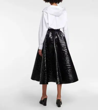 Alaia Alaïa Croc-effect midi skirt | Thumbnail 2 Alaia Alaïa Croc-effect midi skirt | Thumbnail 2