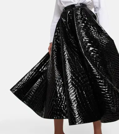 Alaia Alaïa Croc-effect midi skirt | Thumbnail 4 Alaia Alaïa Croc-effect midi skirt | Thumbnail 4