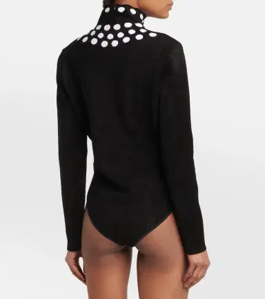 Alaïa Alaïa Jacquard velvet chenille bodysuit | Thumbnail 3 Alaïa Alaïa Jacquard velvet chenille bodysuit | Thumbnail 3