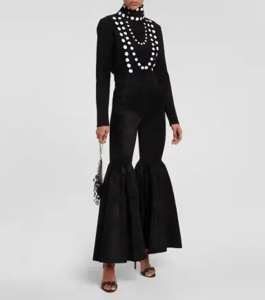 Alaïa Alaïa Jacquard velvet chenille bodysuit | Thumbnail 4 Alaïa Alaïa Jacquard velvet chenille bodysuit | Thumbnail 4