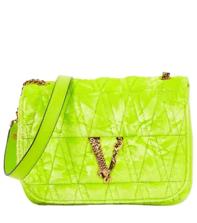Versace Virtus Small velvet shoulder bag | Thumbnail 1 Versace Virtus Small velvet shoulder bag | Thumbnail 1