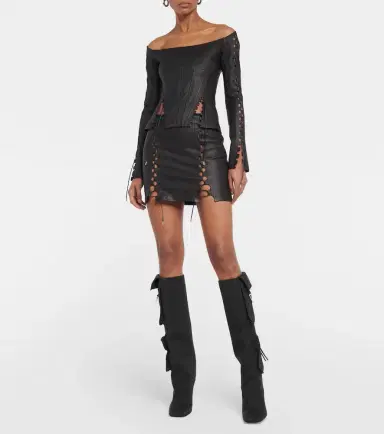 Dion Lee Hinge-seam leather bustier top | Thumbnail 2 Dion Lee Hinge-seam leather bustier top | Thumbnail 2