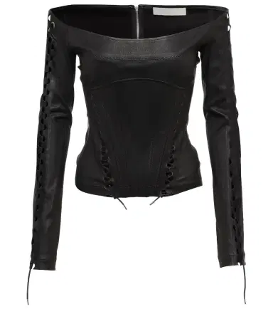 Dion Lee Hinge-seam leather bustier top | Thumbnail 1 Dion Lee Hinge-seam leather bustier top | Thumbnail 1