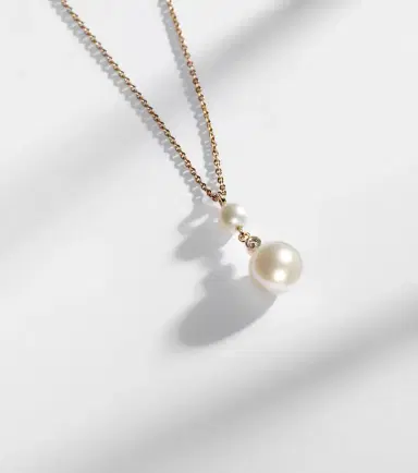 Sophie Bille Brahe Rêve Simple 14kt gold necklace with diamonds and pearls | Thumbnail 6 Sophie Bille Brahe Rêve Simple 14kt gold necklace with diamonds and pearls | Thumbnail 6