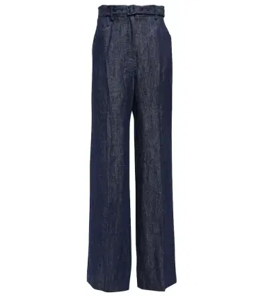 Gabriela Hearst Belted high-rise wide-leg linen pants | Thumbnail 1 Gabriela Hearst Belted high-rise wide-leg linen pants | Thumbnail 1