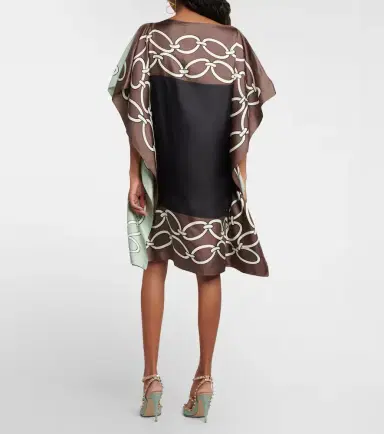 Valentino Chain-print silk kaftan dress | Thumbnail 3 Valentino Chain-print silk kaftan dress | Thumbnail 3