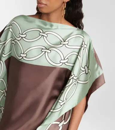 Valentino Chain-print silk kaftan dress | Thumbnail 5 Valentino Chain-print silk kaftan dress | Thumbnail 5