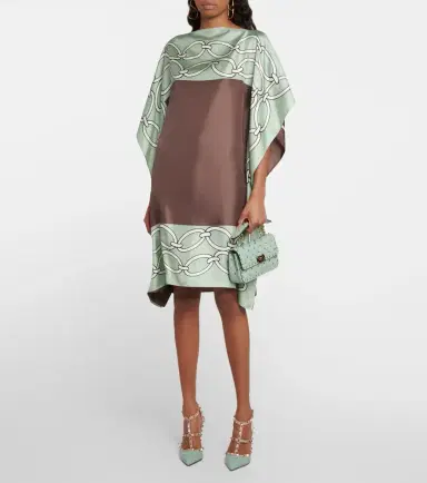 Valentino Chain-print silk kaftan dress | Thumbnail 6 Valentino Chain-print silk kaftan dress | Thumbnail 6
