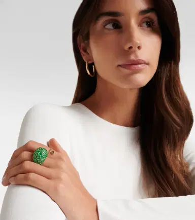 Octavia Elizabeth Earth Dome 18kt gold ring with emeralds | Thumbnail 4 Octavia Elizabeth Earth Dome 18kt gold ring with emeralds | Thumbnail 4