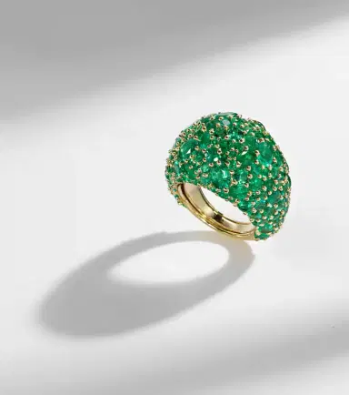 Octavia Elizabeth Earth Dome 18kt gold ring with emeralds | Thumbnail 5 Octavia Elizabeth Earth Dome 18kt gold ring with emeralds | Thumbnail 5