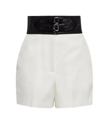 Alaia Alaïa Belted high-rise shorts | Thumbnail 1 Alaia Alaïa Belted high-rise shorts | Thumbnail 1