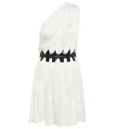 Alaïa Alaïa Leather-trimmed minidress | Thumbnail 1 Alaïa Alaïa Leather-trimmed minidress | Thumbnail 1